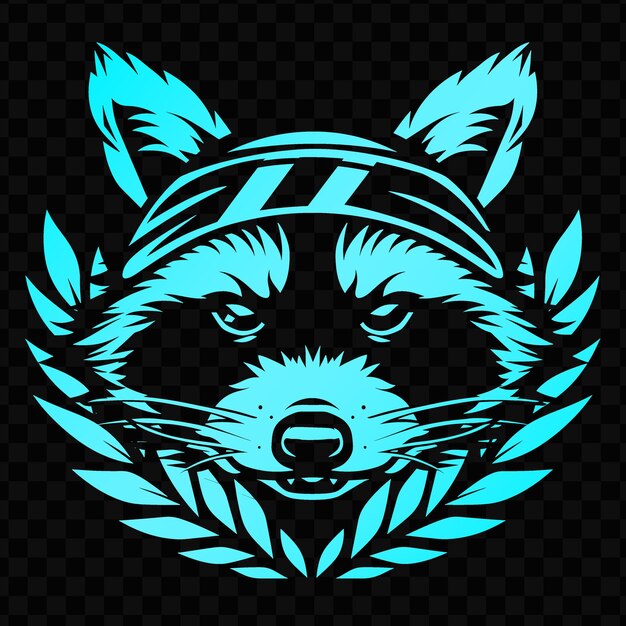 PSD ein logo für einen wolf mit einem blauen hut