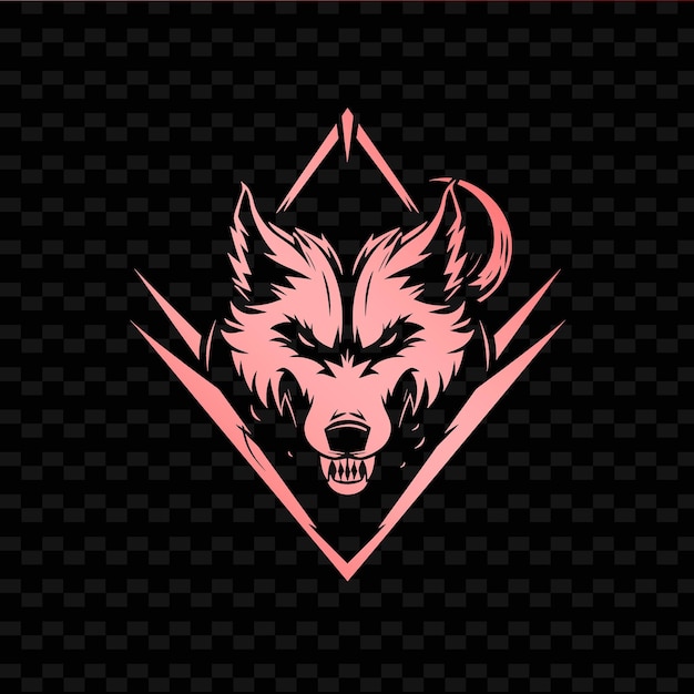 PSD ein logo für einen wolf mit einem kopf an der spitze