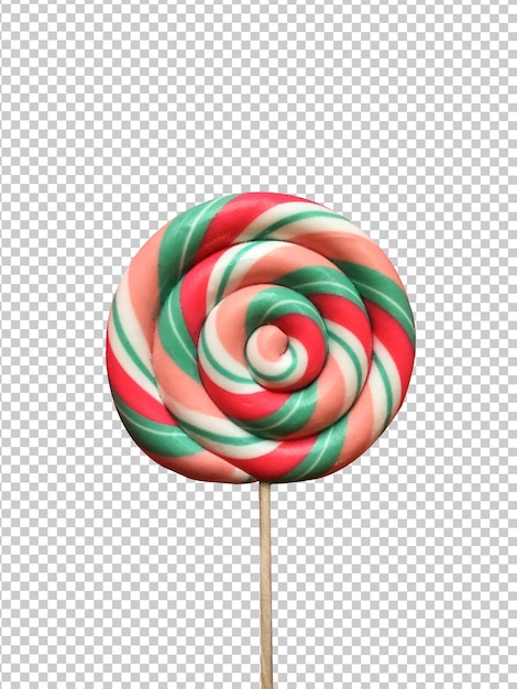 ein Lollipop auf einem Stock wird mit einem weißen Hintergrund PS gezeigt