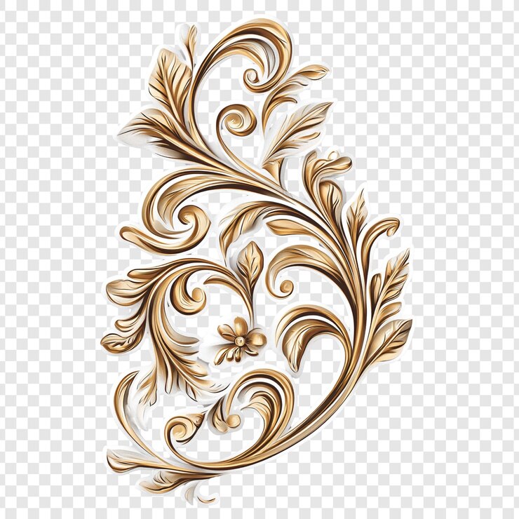 PSD ein luxuriöses künstlerisches bild von eleganten blättern und blüten