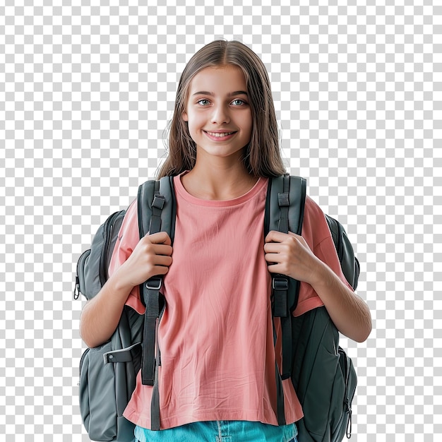 PSD ein mädchen trägt ein rosa hemd mit einem rosa hemd, auf dem steht: sie trägt ein t-shirt