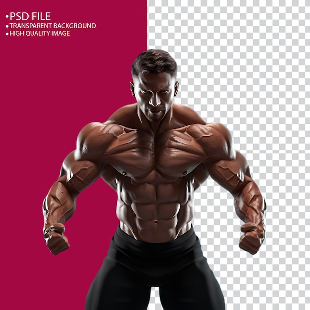 ein Mann mit einem schwarzen Bodysuit und einem roten Hintergrund