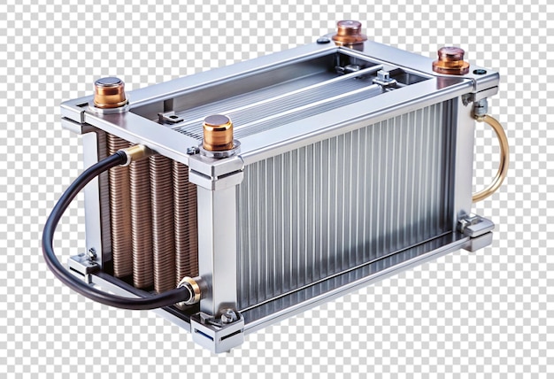 ein Metallobjekt mit einer schwarzen Schnur