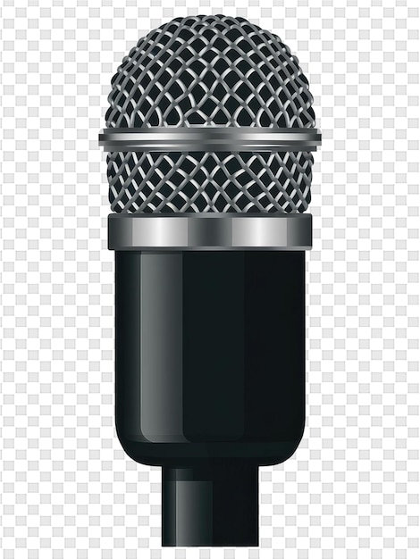 PSD ein mikrofon mit weißem hintergrund und einem muster von löchern an der spitze