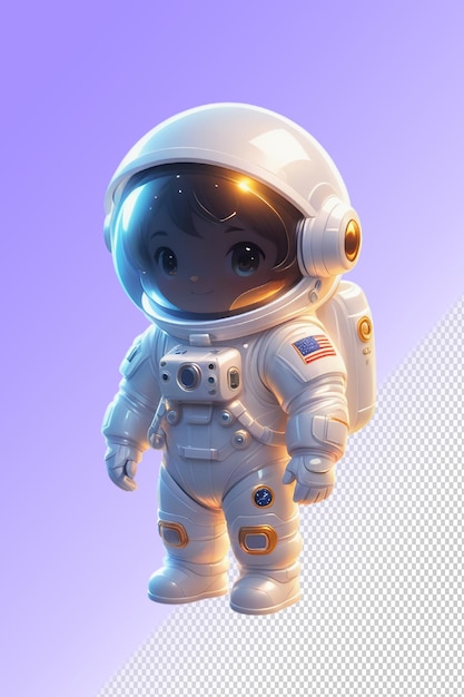 Ein modell eines astronauten mit einem gesicht darauf