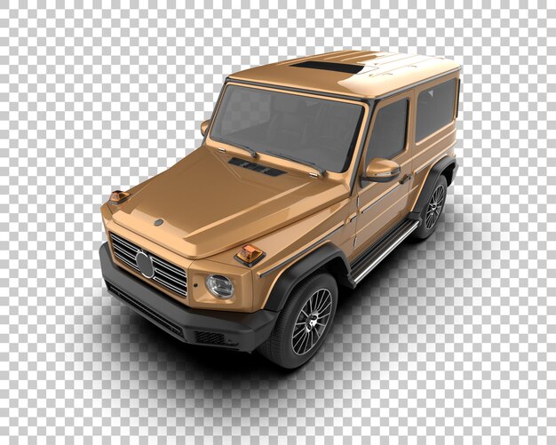 ein Modell eines goldenen SUV mit einer Kapuze, auf der auf der Vorderseite "Ford" steht