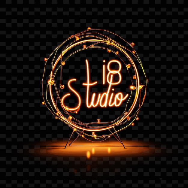 PSD ein neonschild für das studio-studio-studio