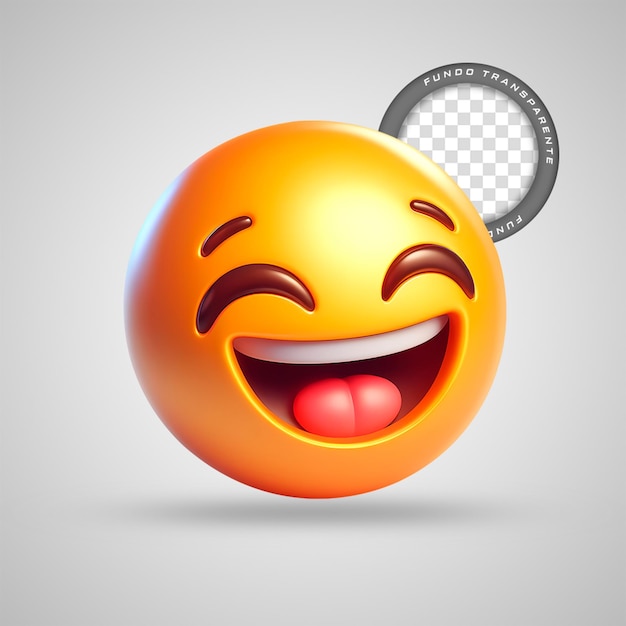 ein orangefarbener Ball mit einem Lächeln, auf dem ein Lächeln steht
