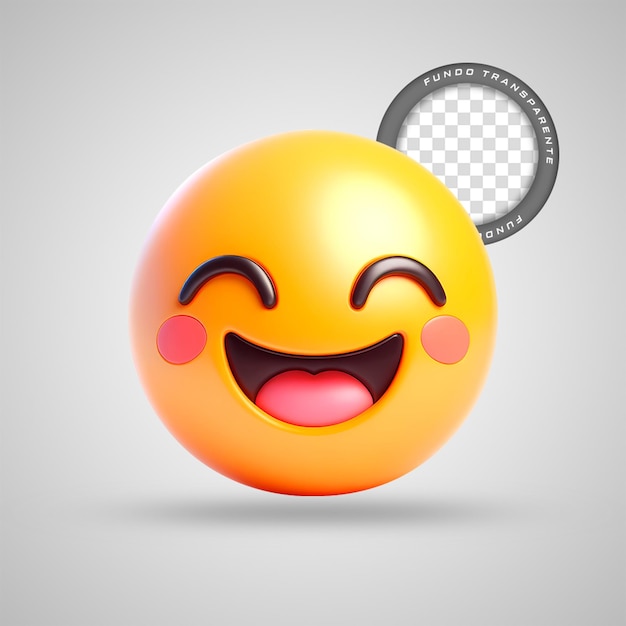 ein orangefarbenes Smiley-Gesicht mit einem Lächeln