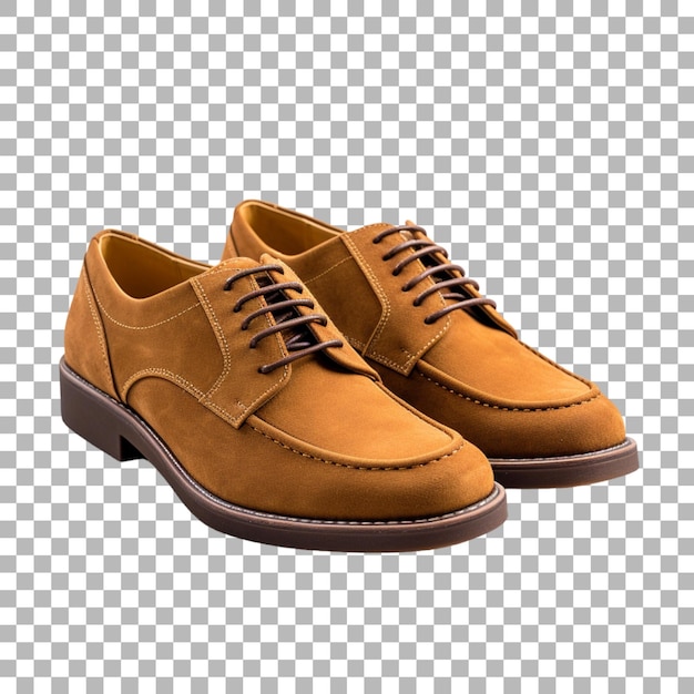 ein Paar braune Schuhe mit brauner Sohle