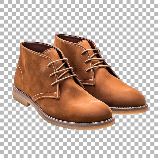 ein Paar braune Schuhe mit weißer Sohle und brauner Sohle