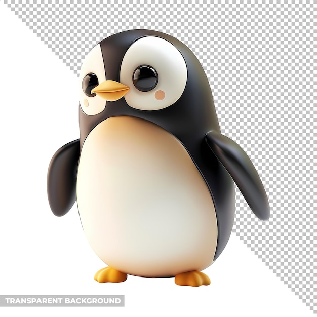ein Pinguin mit weißem Hintergrund