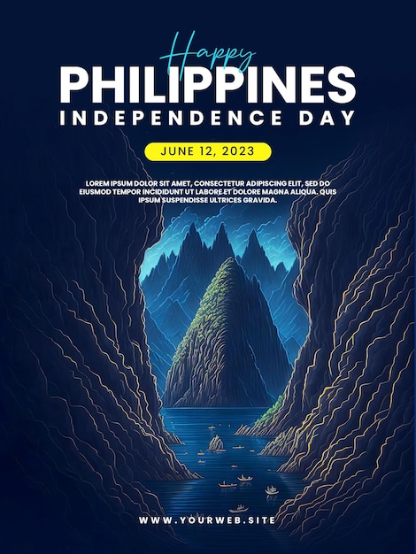PSD ein plakat für den philippinischen unabhängigkeitstag