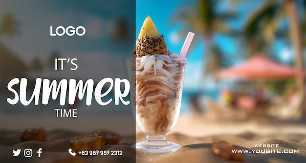 Ein Plakat für ein Strandcafé namens San Diego Gourmet Ice Cream