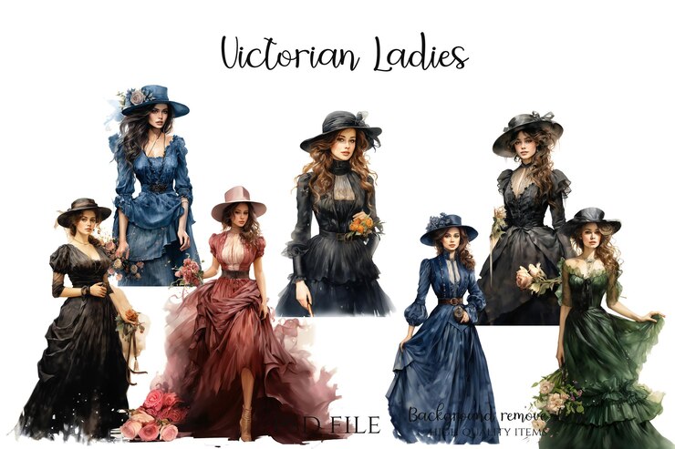 PSD ein plakat für eine damenmode zeigt frauen mit hüten.