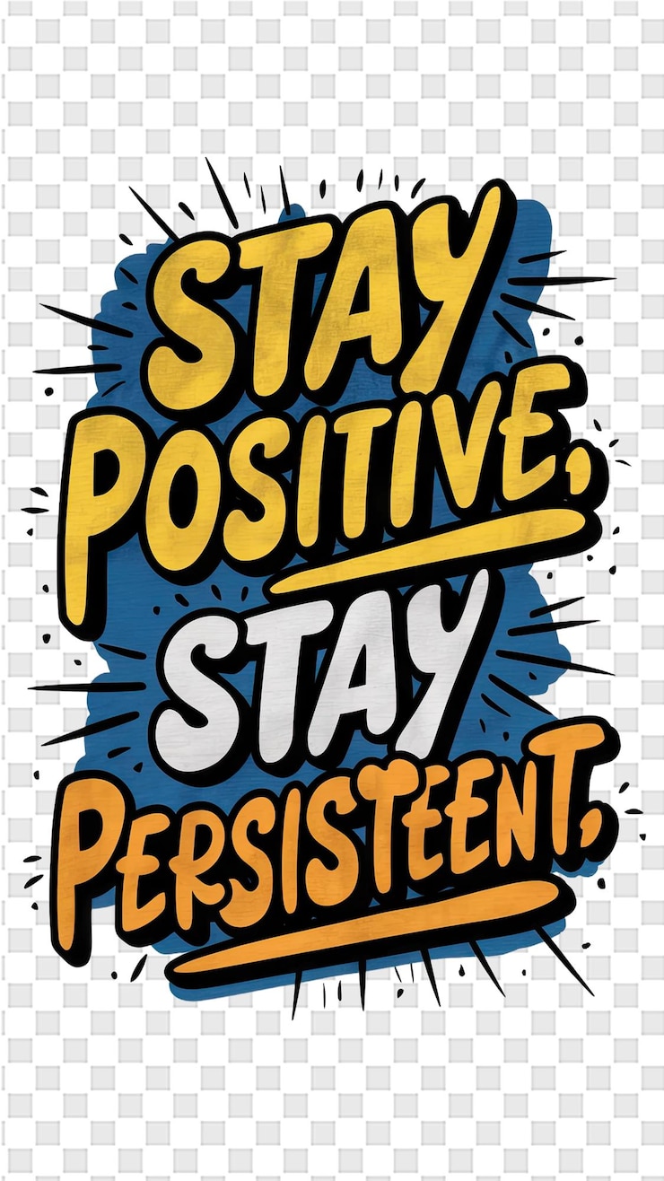PSD ein plakat, um positiv zu bleiben