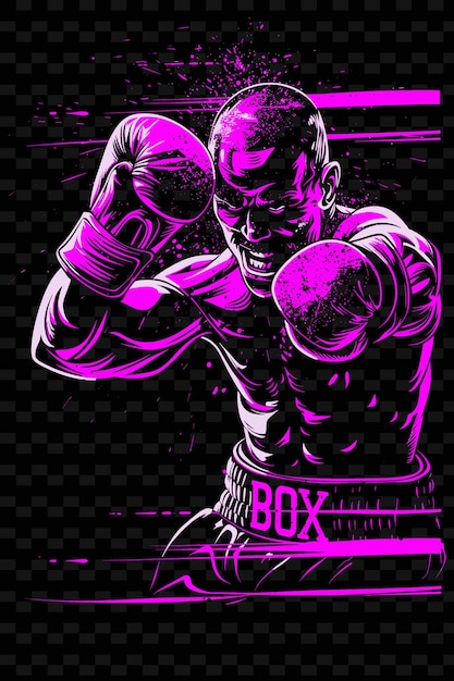 ein Poster eines Boxers mit den Worten b - b darauf