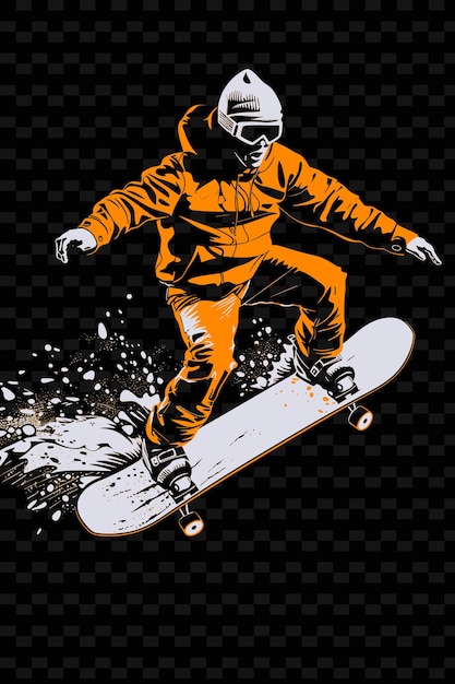 PSD ein poster eines snowboarders mit einem snowboarder darauf