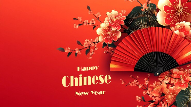 PSD ein poster für das chinesische neujahr mit chinesischen laternen