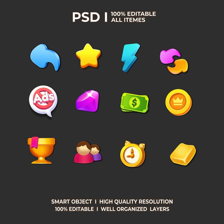PSD ein poster für ein smartphone zeigt eine reihe von ikonen für die marke der intelligenten geräte