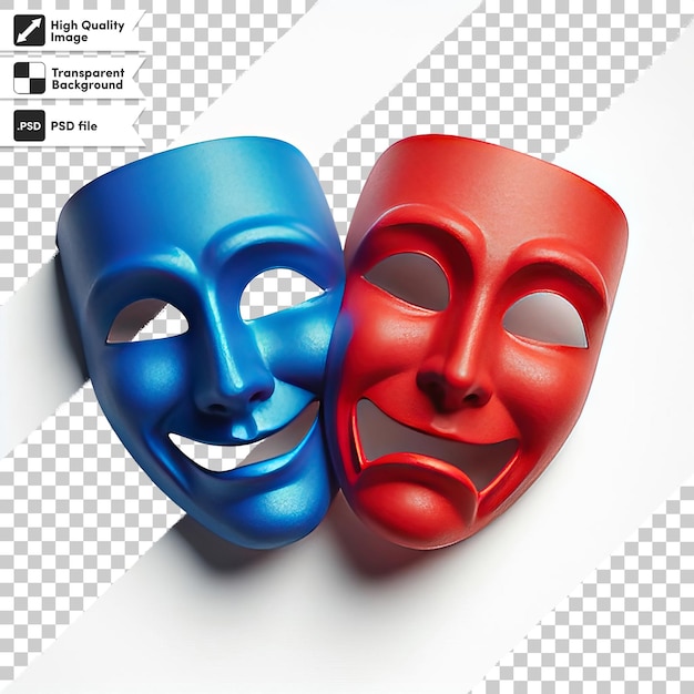 PSD ein poster für einen film mit dem titel eine blau-rote maske