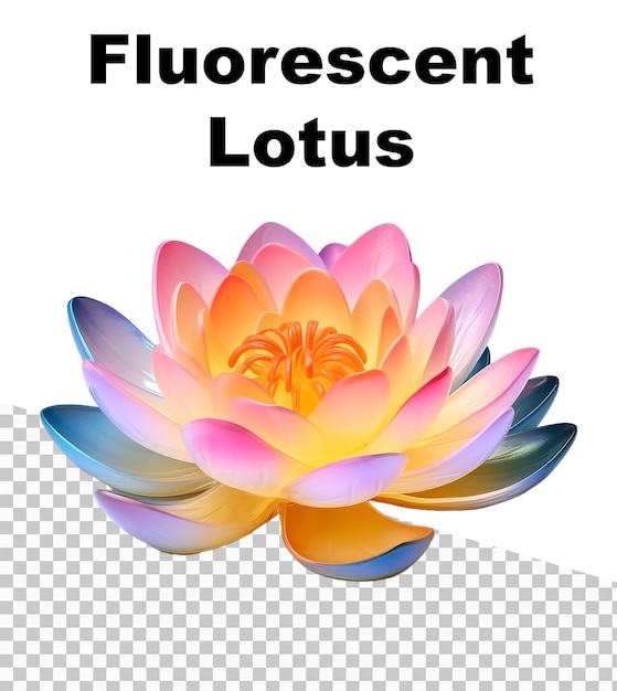 PSD ein poster für fluoridierenden lotus mit einem bild davon