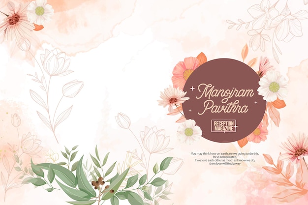 Ein Poster für Manuka papillona mit Blumen.