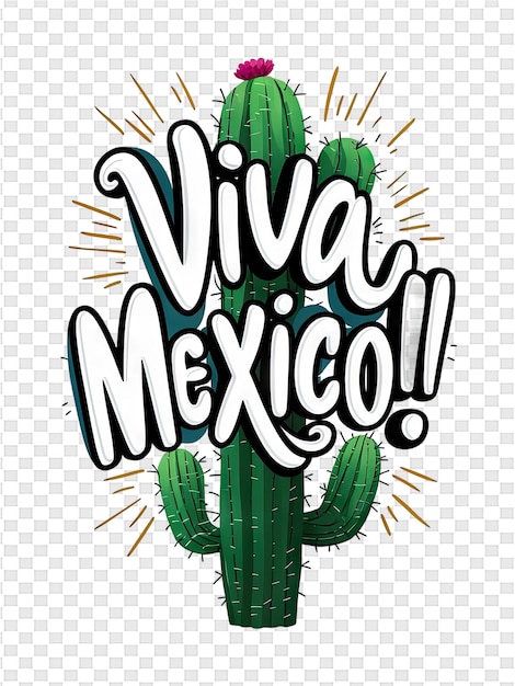 PSD ein poster für mexiko mit einem bild eines kaktus und einem bild eines kaktus