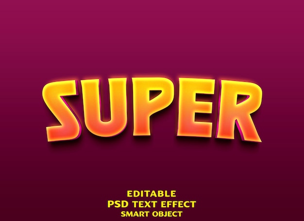 ein Poster für Super Apple mit dem Wort Super darauf