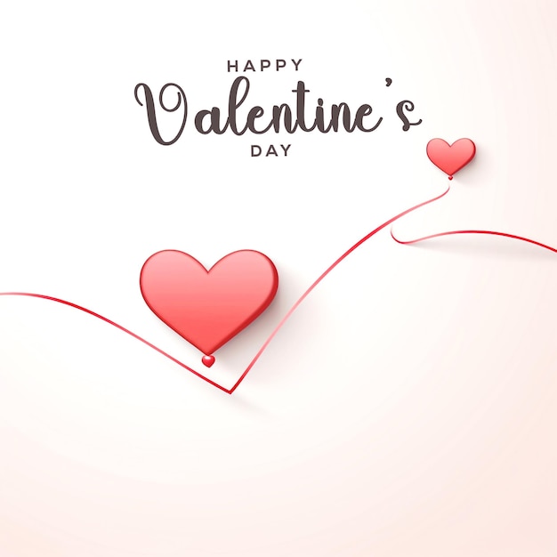 ein Poster mit einem roten Herz mit den Worten "Glücklicher Valentinstag"