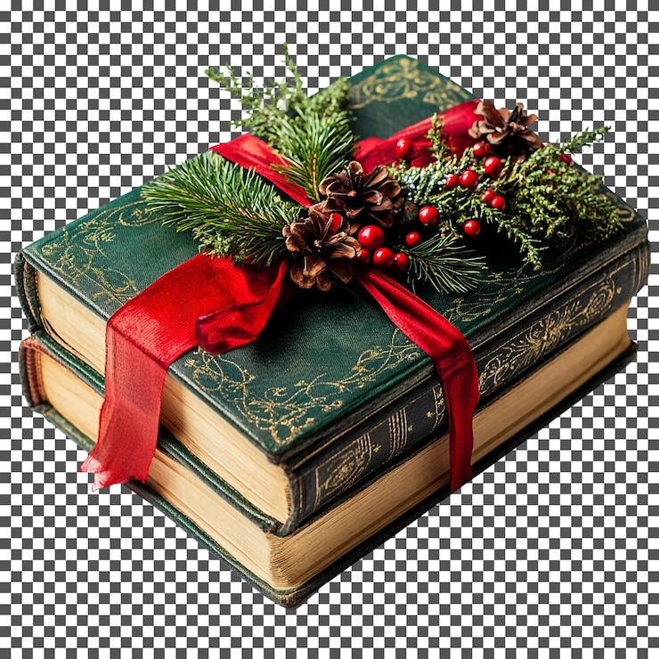 PSD ein prächtiges weihnachtshymnenbuch auf durchsichtigem hintergrund