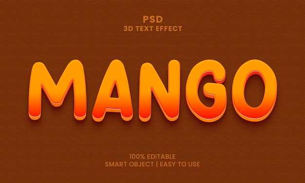 Ein psd - 3D-Mango-Effekt-Texteffekt