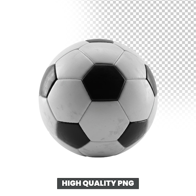 Ein realistischer Fußball auf durchsichtigem Hintergrund