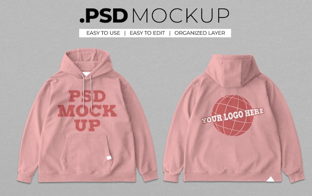 PSD ein realistisches modell von hoodie