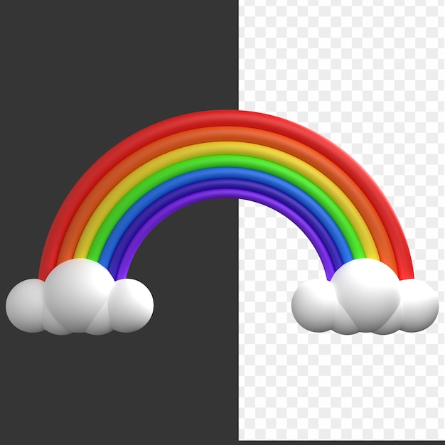 Ein Regenbogen auf schwarz-weißem Hintergrund