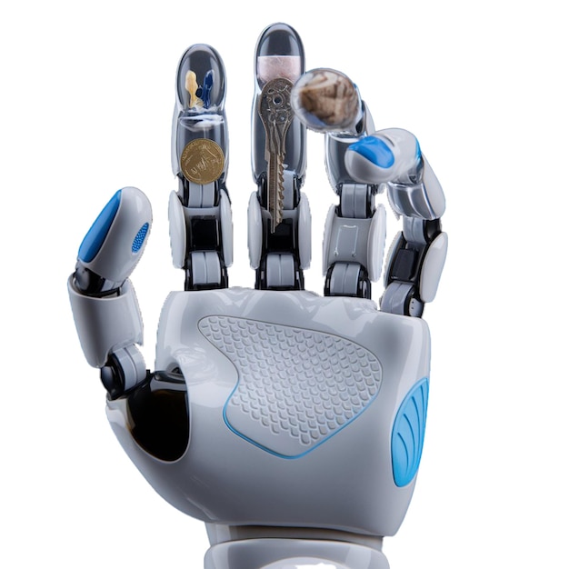 ein Roboter, auf dem ein Roboter sitzt