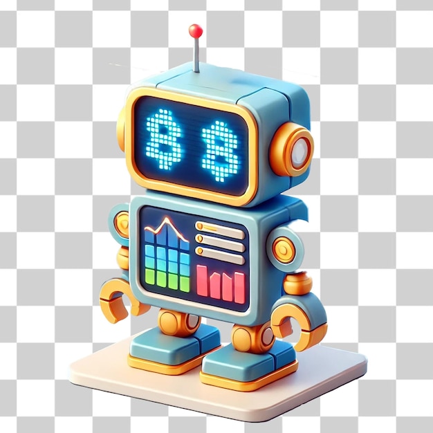 ein Roboter mit der Nummer 6 darauf