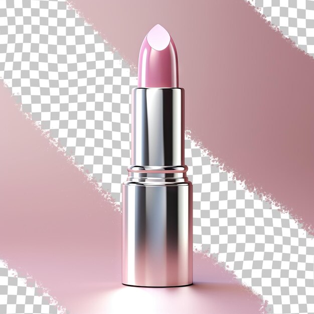 PSD ein rosa lippenstift mit einem rosa lipgloss auf der unterseite.