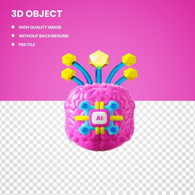 PSD ein rosafarbenes 3d-objekt mit dem titel „3d-objekt“ oben.