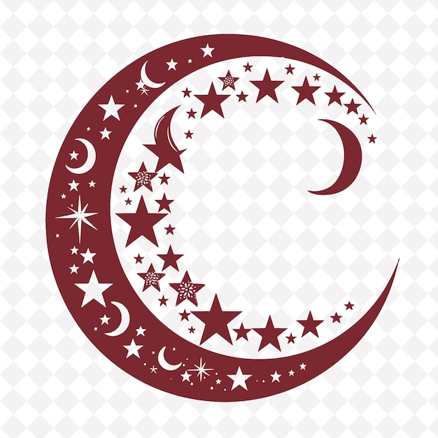 PSD ein rot-weißes logo mit mond und sternen