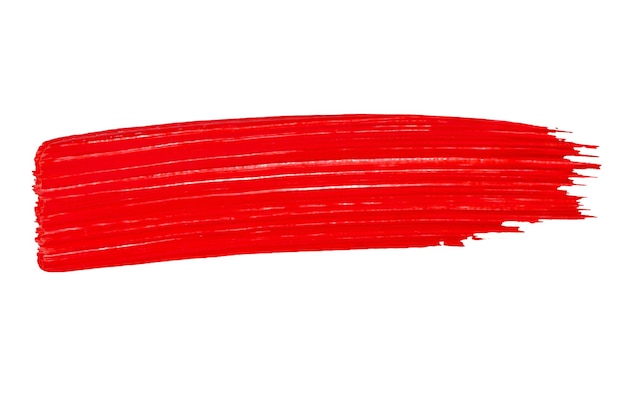 Ein roter Pinselstrich auf einem leeren PNG-Hintergrund