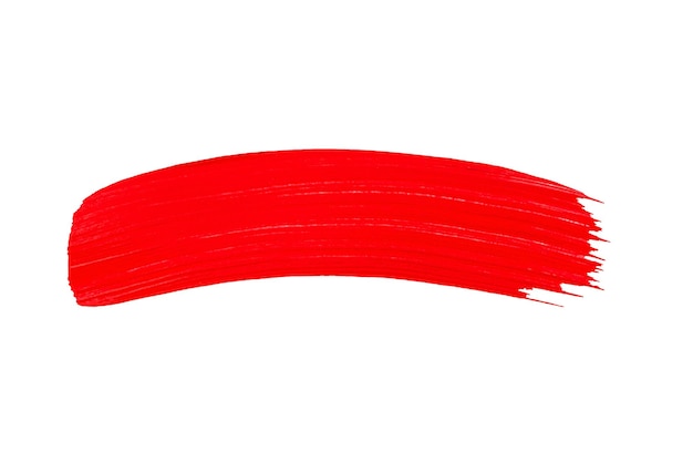 Ein roter Pinselstrich auf einem leeren PNG-Hintergrund