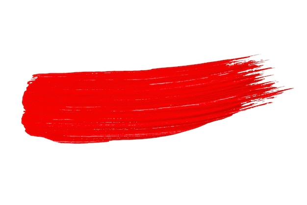 PSD ein roter pinselstrich auf einem leeren png-hintergrund