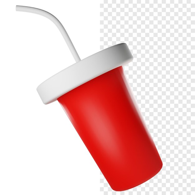 ein roter Plastikbecher mit einem weißen Griff und einem weißen Deckel