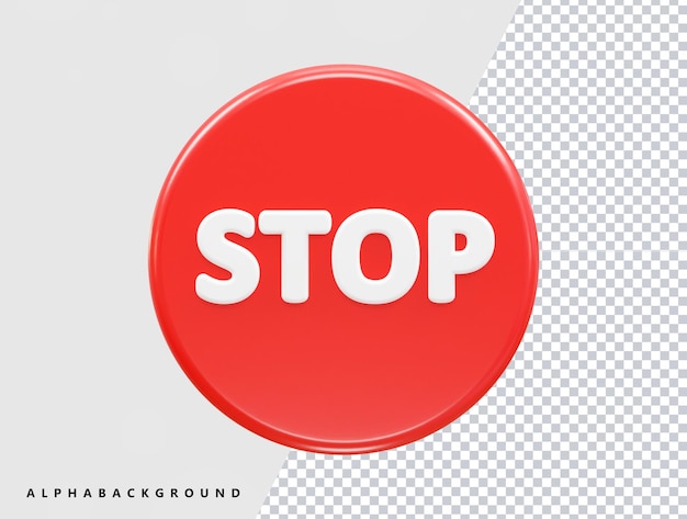 Ein rotes stoppschild ist auf einem weißen hintergrund.