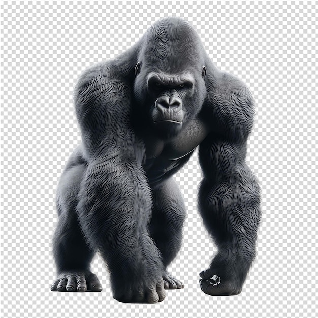 PSD ein schwarz-weißer gorilla