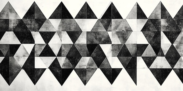 PSD ein schwarz-weißes gemälde eines diamanten und eines geometrischen designs