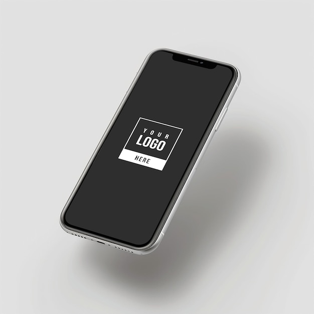 ein schwarzes iPhone mit weißem Hintergrund und den Wörtern tp auf der Rückseite