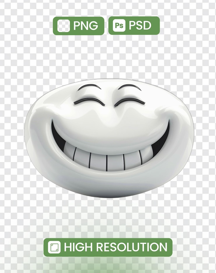 PSD ein smiley mit einem lächeln darauf