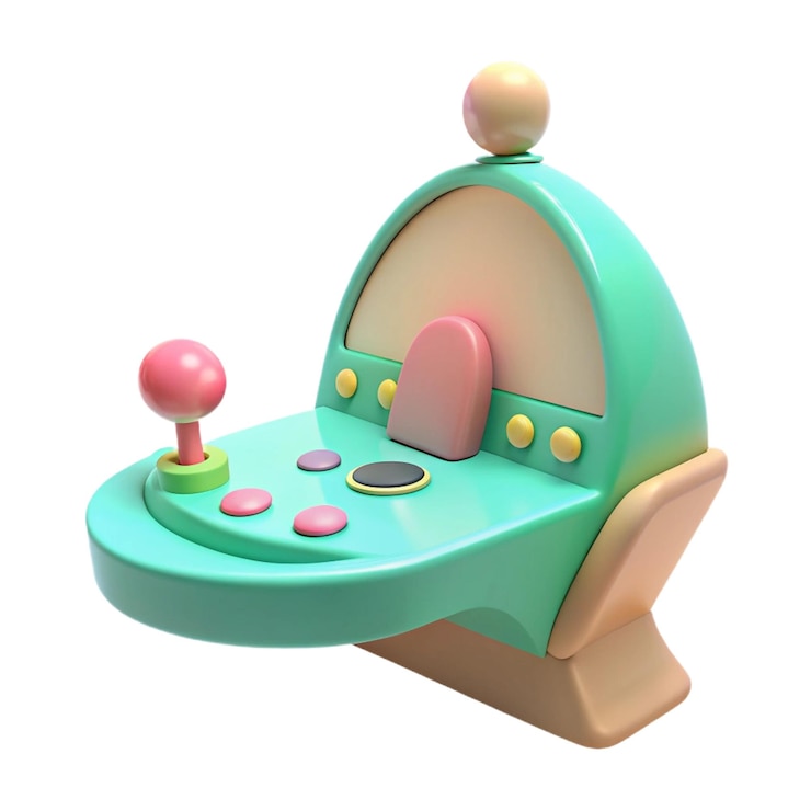PSD ein spielzeug mit einem rosa und gelben spielzeug darauf